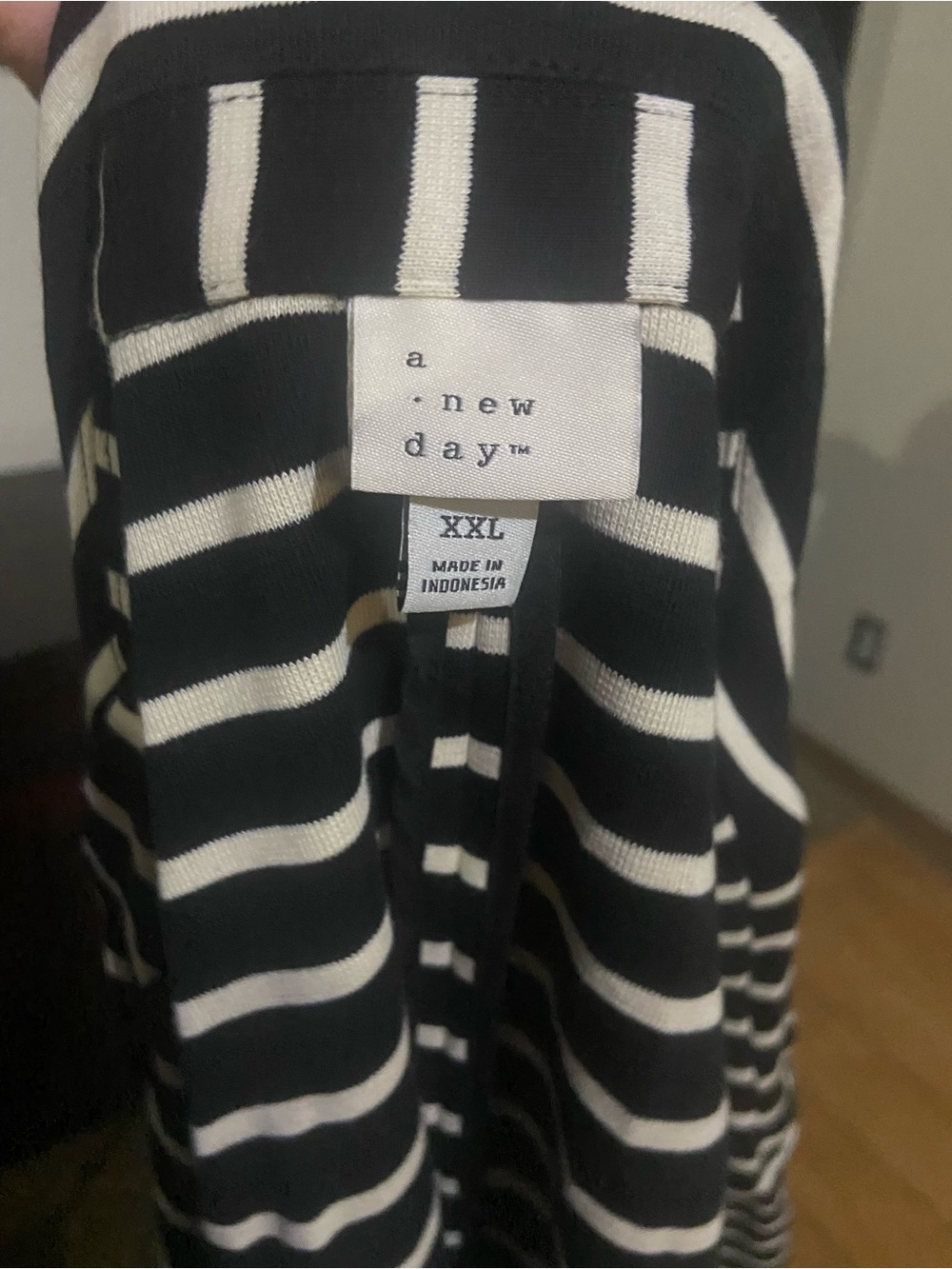 Black & White Striped Coat